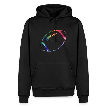 American Football Tshirt Men's Kids Football - Men’s Premium Organic Hoodie - black - Front - Nico (187cm)