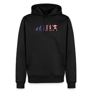 American Football Tshirt Men's Kids Football - Men’s Premium Organic Hoodie - black - Front - Nico (187cm)