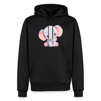 Elephant Elephant - Men’s Premium Organic Hoodie - black - Front - Nico (187cm)