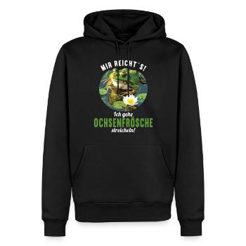 Ochsenfrösche Ochsenfrosch - Männer Premium Bio Hoodie - Schwarz - Vorne - Nico (187cm)