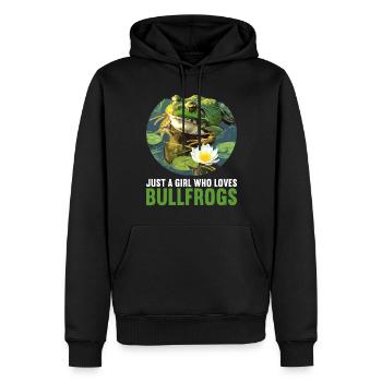 Ochsenfrösche Ochsenfrosch - Männer Premium Bio Hoodie - Schwarz - Vorne - Nico (187cm)