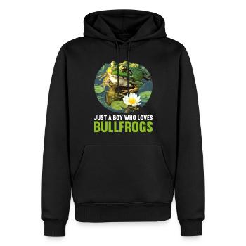 Ochsenfrösche Ochsenfrosch - Männer Premium Bio Hoodie - Schwarz - Vorne - Nico (187cm)