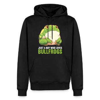 Ochsenfrösche Ochsenfrosch - Männer Premium Bio Hoodie - Schwarz - Vorne - Nico (187cm)