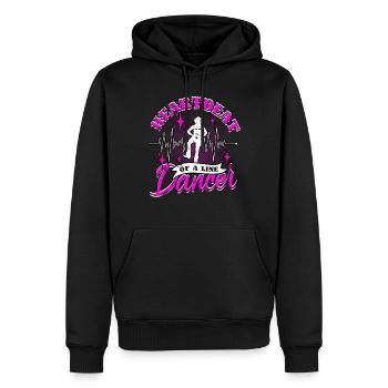 Line Dance Heartbeat Of A Line Dancer - Männer Premium Bio Hoodie - Schwarz - Vorne - Nico (187cm)