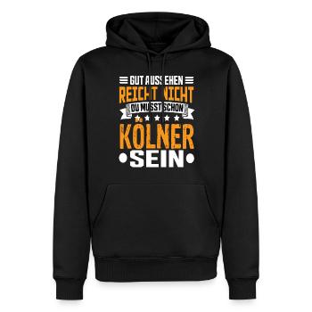 Cologne Cologne NRW Rhineland Cologne Saying - Men’s Premium Organic Hoodie - black - Front - Nico (187cm)