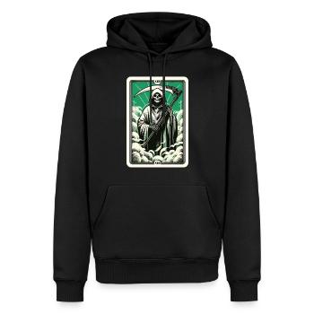 Tarotkarte Tod XIII, Tarot Karte Sensenmann - Männer Premium Bio Hoodie - Schwarz - Vorne - Nico (187cm)