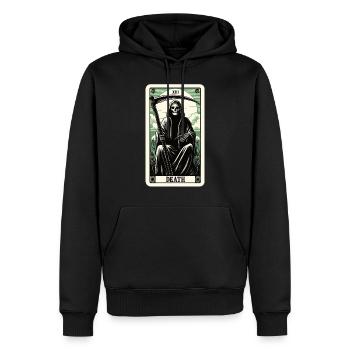 Tarotkarte Tod XIII, Tarot Karte Sensenmann - Männer Premium Bio Hoodie - Schwarz - Vorne - Nico (187cm)