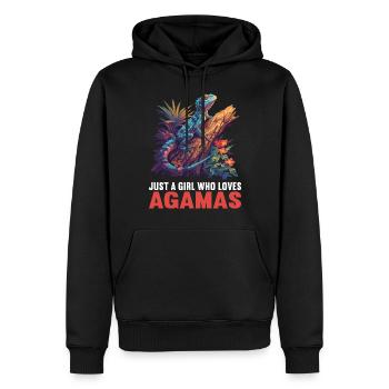 Agamen Agame - Sweat à capuche Premium bio Homme - noir - Devant - Nico (187cm)