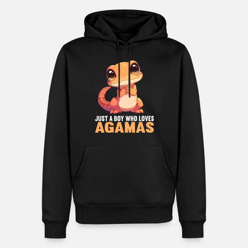 Agamen Agame - Sweat à capuche Premium bio Homme - noir