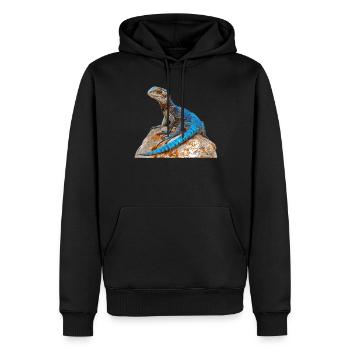 Agamen Agame - Sweat à capuche Premium bio Homme - noir - Devant - Nico (187cm)