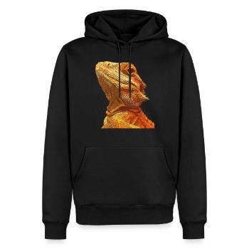Agamen Agame - Sweat à capuche Premium bio Homme - noir - Devant - Nico (187cm)