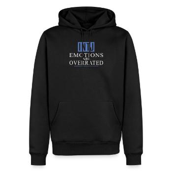 Personnalité Intj : Introvertis - Sweat à capuche Premium bio Homme - noir - Devant - Nico (187cm)