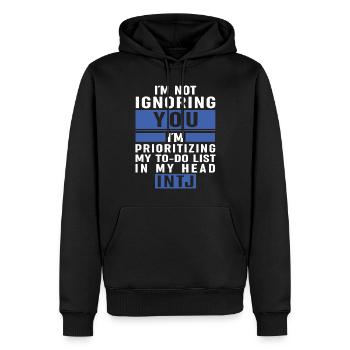 Intj-persönlichkeit: Introvertierte - Männer Premium Bio Hoodie - Schwarz - Vorne - Nico (187cm)