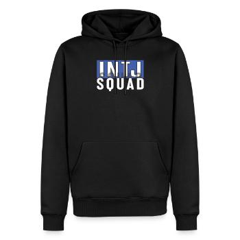 Personnalité Intj : Introvertis - Sweat à capuche Premium bio Homme - noir - Devant - Nico (187cm)