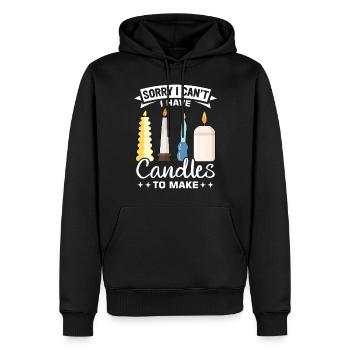 Drôle de fabricant de bougies Candle Maker Saying - Sweat à capuche Premium bio Homme - noir - Devant - Nico (187cm)