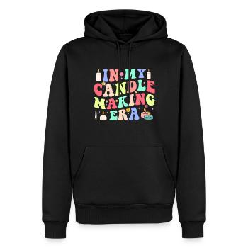 Drôle de fabricant de bougies Candle Maker Saying - Sweat à capuche Premium bio Homme - noir - Devant - Nico (187cm)