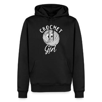 Crocheting Girls Crocheter Crochet Girl - Männer Premium Bio Hoodie - Schwarz - Vorne - Nico (187cm)