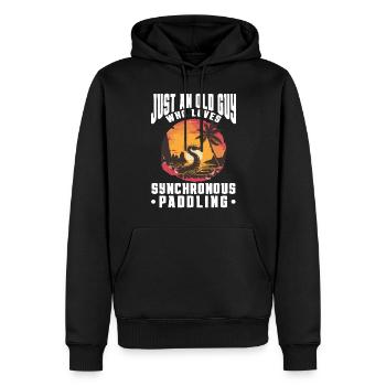 Lustiges Drachenboot-paddel - Männer Premium Bio Hoodie - Schwarz - Vorne - Nico (187cm)