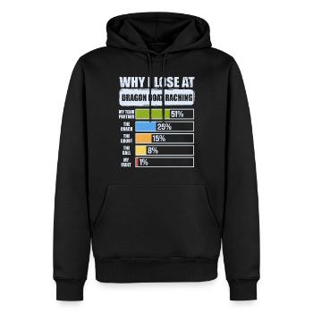 Lustiges Drachenboot-paddel - Männer Premium Bio Hoodie - Schwarz - Vorne - Nico (187cm)