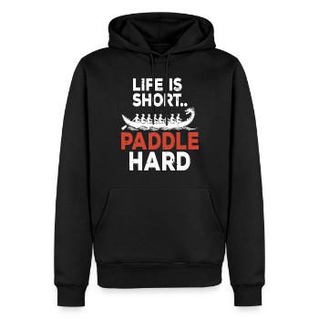 Lustiges Drachenboot-paddel - Männer Premium Bio Hoodie - Schwarz - Vorne - Nico (187cm)