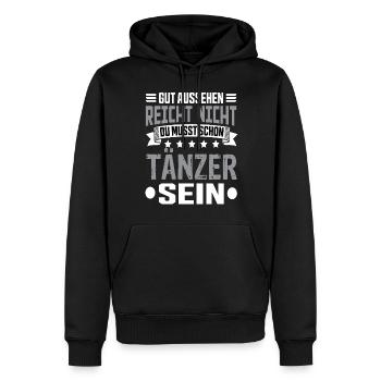 Danseur - Sweat à capuche Premium bio Homme - noir - Devant - Nico (187cm)