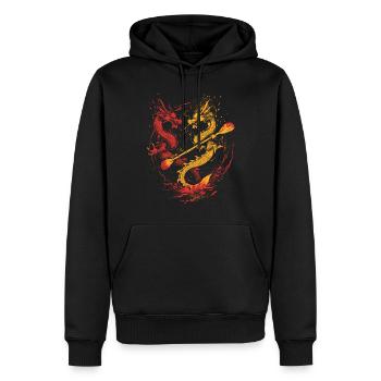 Lustiges Drachenboot-paddel - Männer Premium Bio Hoodie - Schwarz - Vorne - Nico (187cm)