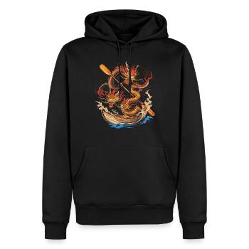 Lustiges Drachenboot-paddel - Männer Premium Bio Hoodie - Schwarz - Vorne - Nico (187cm)