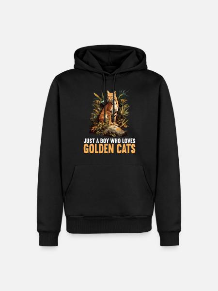 Goldkatzen Goldkatze - Männer Premium Bio Hoodie - Schwarz