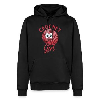 Crochet Crocheting Girls Crochet Girl - Männer Premium Bio Hoodie - Schwarz - Vorne - Nico (187cm)