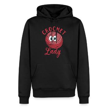 Crochet Crocheting Girls Crochet Lady - Männer Premium Bio Hoodie - Schwarz - Vorne - Nico (187cm)
