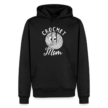 Crocheting Mama Crocheter Crochet Mom - Men’s Premium Organic Hoodie - black - Front - Nico (187cm)