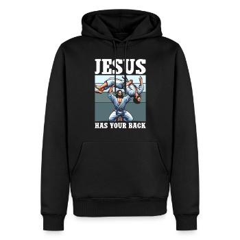 Kawaii Chibi Anime Girl Anime Merch Japanisch - Männer Premium Bio Hoodie - Schwarz - Vorne - Nico (187cm)
