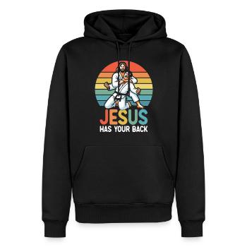 Kawaii Chibi Anime Girl Anime Merch Japanisch - Männer Premium Bio Hoodie - Schwarz - Vorne - Nico (187cm)