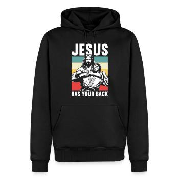 Kawaii Chibi Anime Girl Anime Merch Japanisch - Männer Premium Bio Hoodie - Schwarz - Vorne - Nico (187cm)