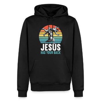 Kawaii Chibi Anime Girl Anime Merch Japanisch - Männer Premium Bio Hoodie - Schwarz - Vorne - Nico (187cm)