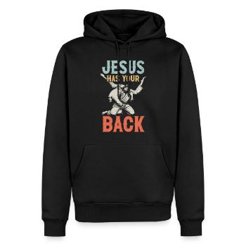 Kawaii Chibi Anime Girl Anime Merch Japanisch - Männer Premium Bio Hoodie - Schwarz - Vorne - Nico (187cm)