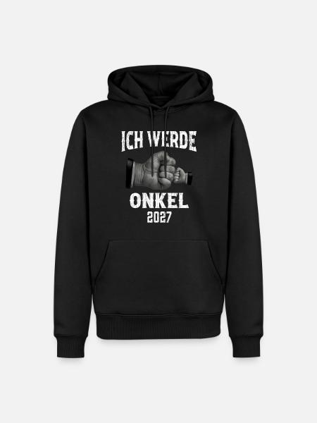 Ich werde Onkel 2027 - Männer Premium Bio Hoodie - Schwarz