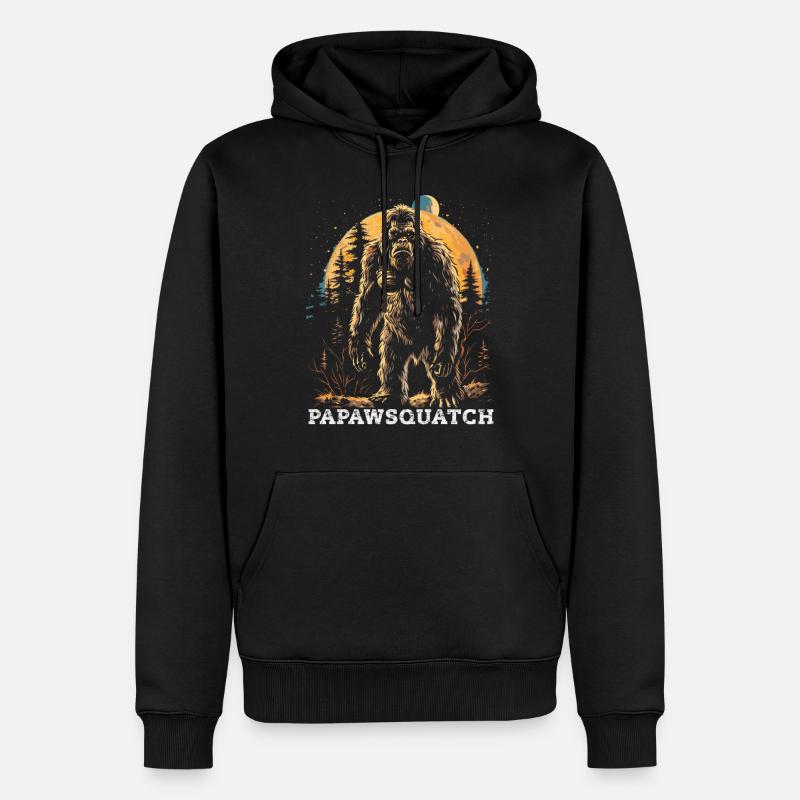 Papaw Squatch - Männer Premium Bio Hoodie - Schwarz