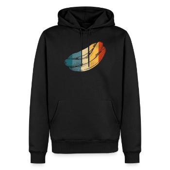 Hot Dog Adulte Vintage Rétro - Sweat à capuche Premium bio Homme - noir - Devant - Nico (187cm)