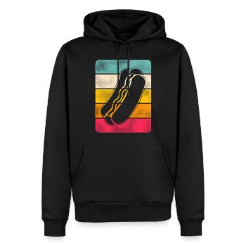 Hot Dog Adult Retro Vintage - Männer Premium Bio Hoodie - Schwarz - Vorne - Nico (187cm)