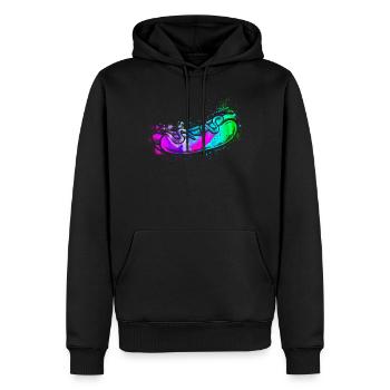 Hot Dog Adult Watercolor - Männer Premium Bio Hoodie - Schwarz - Vorne - Nico (187cm)