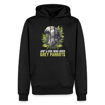Graupapageien Graupapagei - Männer Premium Bio Hoodie - Schwarz - Vorne - Nico (187cm)