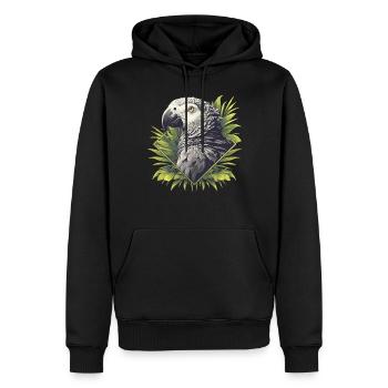 Graupapageien Graupapagei - Männer Premium Bio Hoodie - Schwarz - Vorne - Nico (187cm)