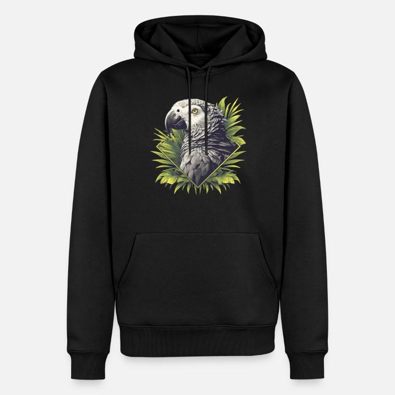 Graupapageien Graupapagei - Männer Premium Bio Hoodie - Schwarz