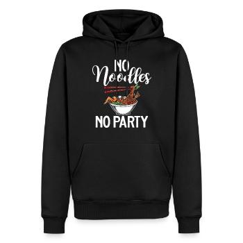 Cadeaux pour les amateurs de nouilles - Sweat à capuche Premium bio Homme - noir - Devant - Nico (187cm)