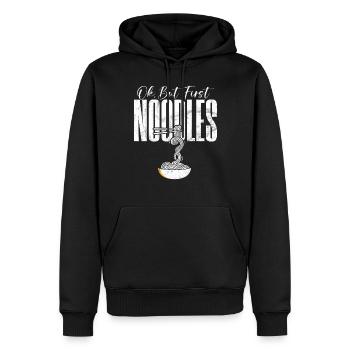 Noodle Lover Gifts - Männer Premium Bio Hoodie - Schwarz - Vorne - Nico (187cm)