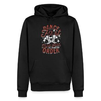 Line Dance First Think Later The Natural Order - Männer Premium Bio Hoodie - Schwarz - Vorne - Nico (187cm)