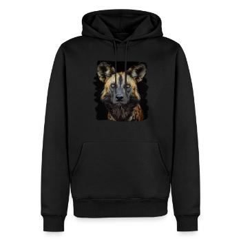 Wildhunde Wildhund - Männer Premium Bio Hoodie - Schwarz - Vorne - Nico (187cm)