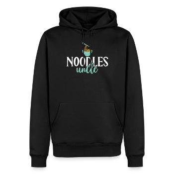 Cadeaux pour les amateurs de nouilles - Sweat à capuche Premium bio Homme - noir - Devant - Nico (187cm)