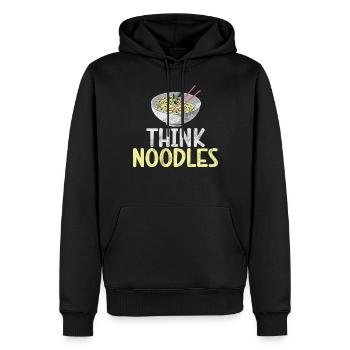 Cadeaux pour les amateurs de nouilles - Sweat à capuche Premium bio Homme - noir - Devant - Nico (187cm)